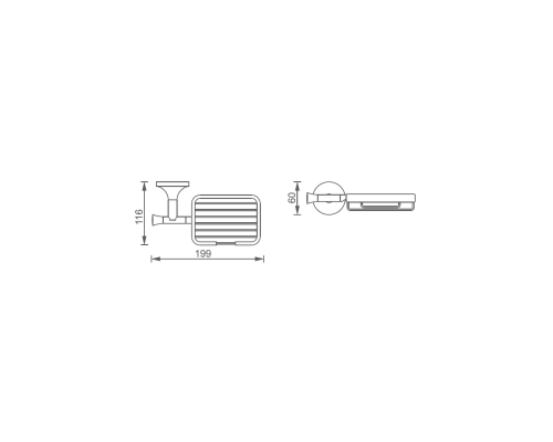 Мыльница подвесная ALTROBAGNO Корпозо (Corposo) 080715 Gl
