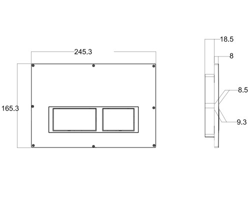 Клавиша смыва Arrow AHM003C белый