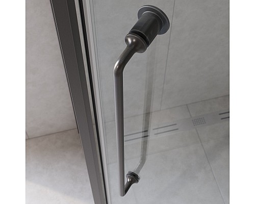 Душевой уголок Cezares Relax-304 100x100 RELAX-304-P-1-100-C-GM профиль Оружейная сталь стекло прозрачное