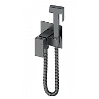Смеситель с гигиеническим душем встраиваемый Wonzon&Woghand, Темный графит