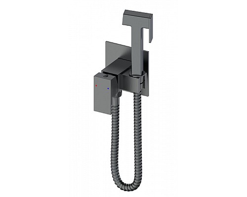 Смеситель с гигиеническим душем встраиваемый Wonzon&Woghand, Темный графит