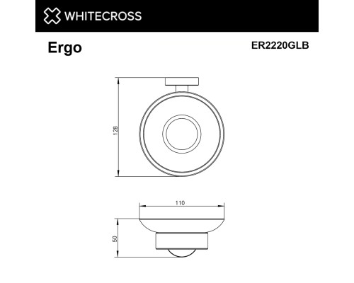 Мыльница подвесная WHITECROSS Ergo ER2220GLB брашированное золото