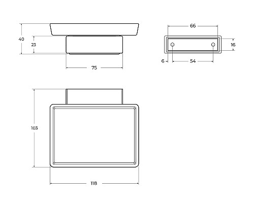 Мыльница Cezares Slider SLIDER-SODS-IN Сатин