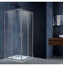 Душевой уголок Vincea Alpha VSS-3AL10CLGM, 100x100, вороненая сталь, стекло прозрачное