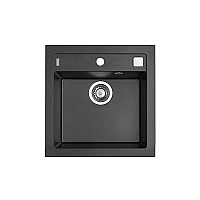 Кухонная мойка Alveus Formic 20 Granital 1103766 черная в комплекте с сифоном