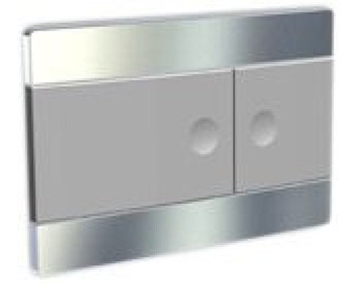 Панель смыва с двумя клавишами Schwab Line, глянцевый хром - матовый хром