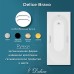 Ванна из литьевого мрамора Delice Bravo 150х70 глянцевая с ручками Хром