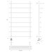Полотенцесушитель латунный Secado Турин 6 100х40х50, электрический R, бронза