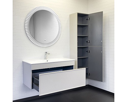 Тумба с раковиной Comforty Мадрид 100 серый шёлк Comforty 100E