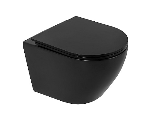 Унитаз BelBagno Colorato BB062CHR-MB подвесной Черный без сиденья
