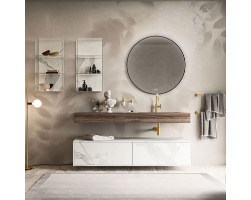 Зеркало LED Vincea VLM-3DE800B-2 800x800 c сенсорным выключателем и антизапотевание