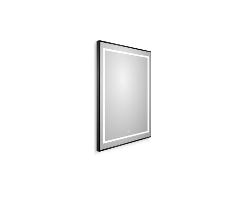 Зеркало BelBagno Kraft 60 SPC-KRAFT-600-800-LED-TCH-WARM-NERO с подсветкой Черное с сенсорным выключателем и подогревом