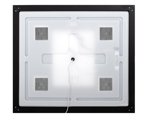 Зеркало BelBagno Kraft 60 SPC-KRAFT-600-800-LED-TCH-WARM-NERO с подсветкой Черное с сенсорным выключателем и подогревом