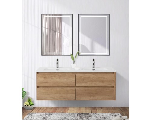 Зеркало BelBagno Kraft 60 SPC-KRAFT-600-800-LED-TCH-WARM-NERO с подсветкой Черное с сенсорным выключателем и подогревом