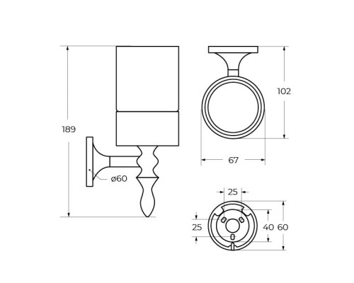 Держатель стакана подвесной ART&MAX AM-E-4268-Do