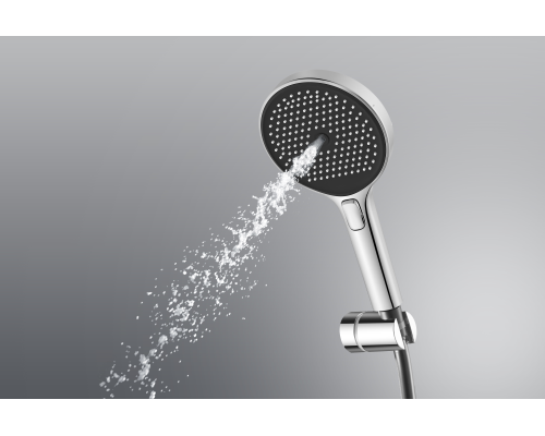 Душевая лейка Sancos Nok round, 3 режима, хром/черный матовый, SC6001CH-B