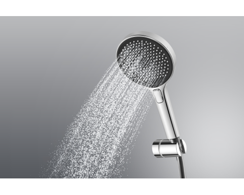 Душевая лейка Sancos Nok round, 3 режима, хром/черный матовый, SC6001CH-B