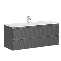 Тумба подвесная SANCOS Folk 1195х445х500, c двумя ящиками, Grey soft FL120GS