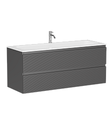 Тумба подвесная SANCOS Folk 1195х445х500, c двумя ящиками, Grey soft FL120GS