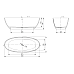 Ванна из искусственного камня Vincea VBT-4S01MW, 170x76x56, белый мат, со слив-переливом