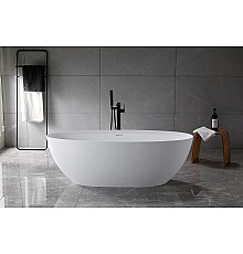 Ванна из искусственного камня Vincea VBT-4S01MW, 170x76x56, белый мат, со слив-переливом