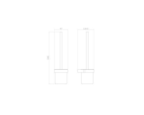 Туалетный ершик в комплекте Wonzon&Woghand, Черный