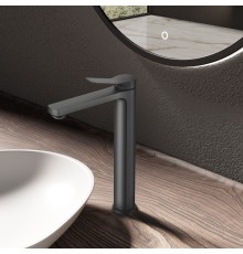 Смеситель для раковины Vincea Arco VBF-4AR02GM, вороненая сталь