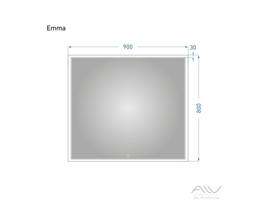 Зеркало Alavann Emma 90 с подсветкой