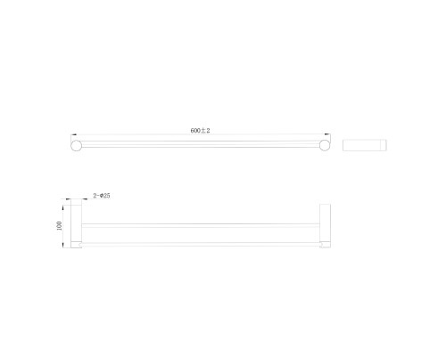Держатель для полотенец двойной Raiber premium RP-80002 Graceful, хром