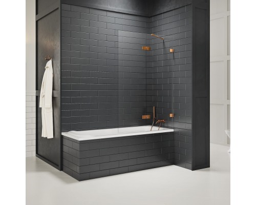 Шторка для ванны NEW TRENDY AVEXA COPPER BRUSHED 100x150 R брашированная медь