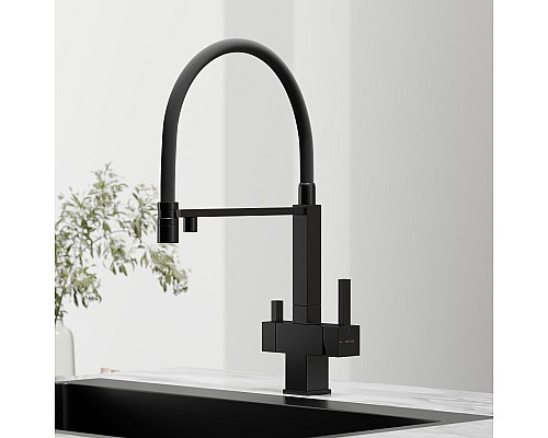 Смеситель для кухни SANCOS Moro SC4006MB с подключением фильтра для воды, матовый черный Смеситель для кухни SANCOS Moro SC4006MB с подключением фильтра для воды, матовый черный