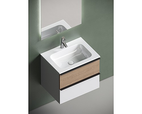 Тумба для раковины SanCos Delta 59 DL60W Дуб белый Тумба для раковины SanCos Delta 59 DL60W Дуб белый