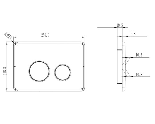 Клавиша смыва Arrow AHM002E нержавеющая сталь