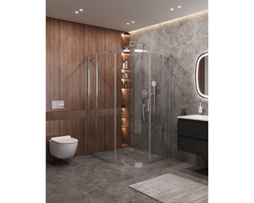 Душевой уголок Cezares Molveno 120x110 MOLVENO-RH-11-120/110-C-Cr-IV профиль Хром стекло прозрачное