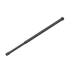 Душевая перегородка BelBagno Kraft 100 KRAFT-L-1-100-C-NERO профиль Черный матовый стекло прозрачное