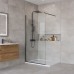 Душевая перегородка BelBagno Kraft 100 KRAFT-L-1-100-C-NERO профиль Черный матовый стекло прозрачное