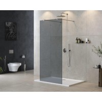 Душевая перегородка Cezares Liberta 80 LIBERTA-L-2-80-120-GR-Cr профиль Хром стекло серое