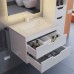 Тумба с раковиной подвесная Uperwood Modul 62х45х57 см, белая/графит
