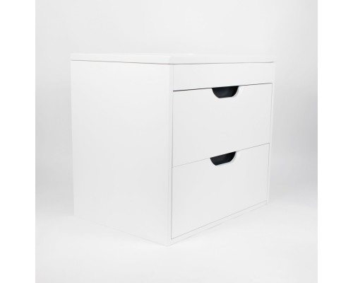 Тумба под раковину подвесная Uperwood Modul 61х44,4х55 см, белая/графит