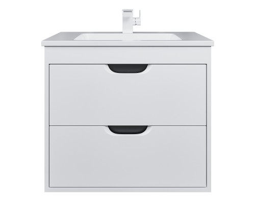 Тумба с раковиной подвесная Uperwood Modul 62х45х57 см, белая/графит