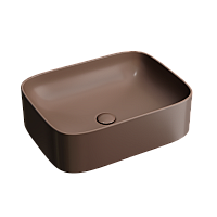 Чаша накладная прямоугольная Ceramica Nova Element 50x38 Темно-Коричневый Матовый