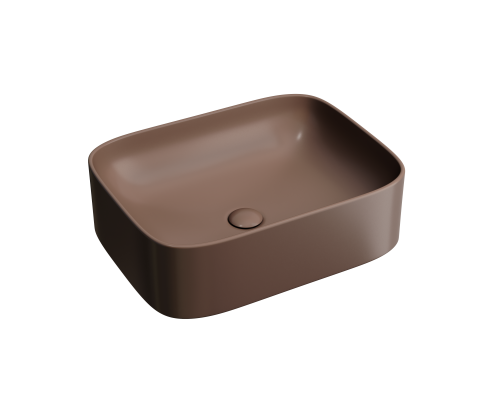 Чаша накладная прямоугольная Ceramica Nova Element 50x38 Темно-Коричневый Матовый