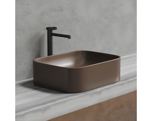 Чаша накладная прямоугольная Ceramica Nova Element 50x38 Темно-Коричневый Матовый