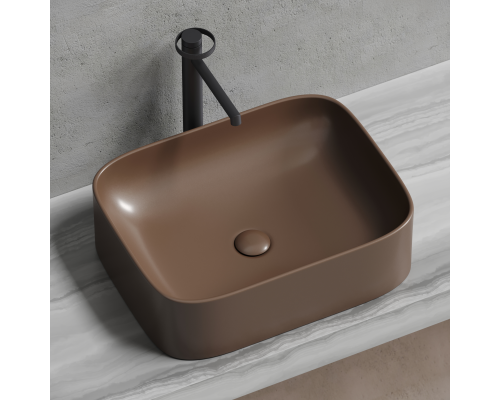 Чаша накладная прямоугольная Ceramica Nova Element 50x38 Темно-Коричневый Матовый
