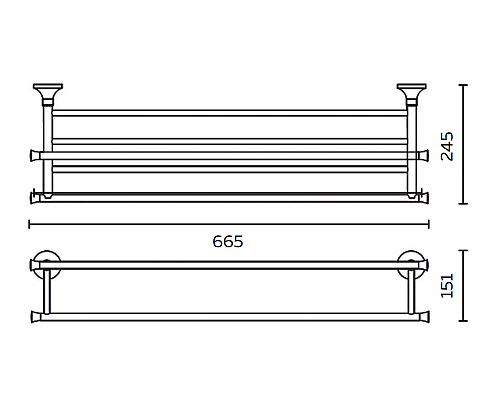 Полотенцедержатель AltroBagno Corposo 081507 Or золото Полотенцедержатель AltroBagno Corposo 081507 Or золото
