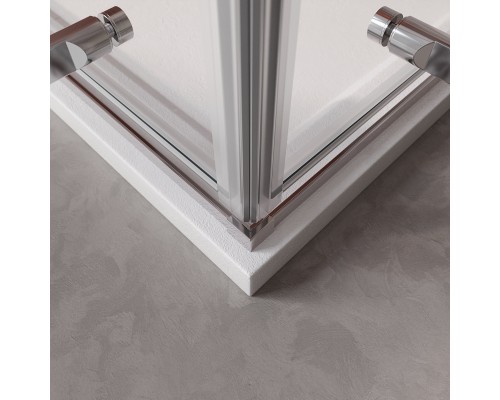 Душевой уголок Cezares Liner 120x90 L профиль Хром стекло прозрачное