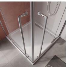 Душевой уголок Cezares Liner 120x90 L профиль Хром стекло прозрачное