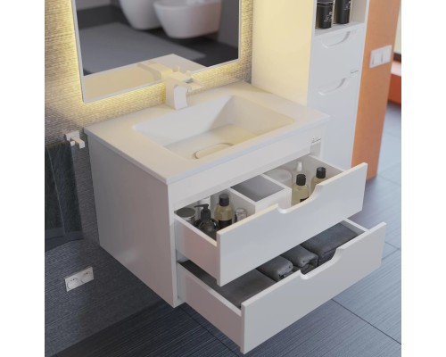 Тумба под раковину подвесная Uperwood Modul 61х44,4х55 см, белая матовая