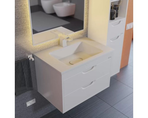 Тумба под раковину подвесная Uperwood Modul 61х44,4х55 см, белая матовая