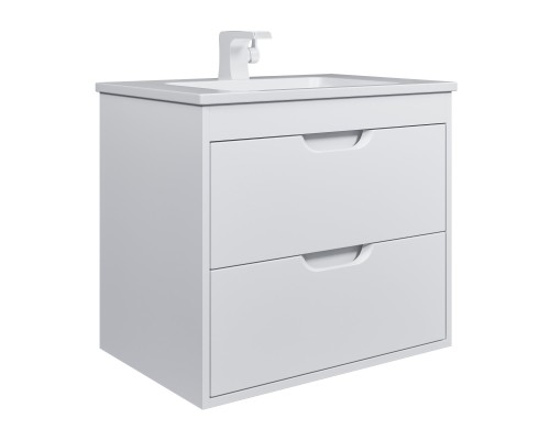 Тумба с раковиной подвесная Uperwood Modul 62х45х57 см, белая матовая